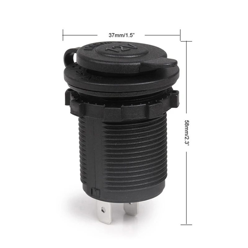 

1 шт., водонепроницаемые розетки для прикуривателя, 12 В