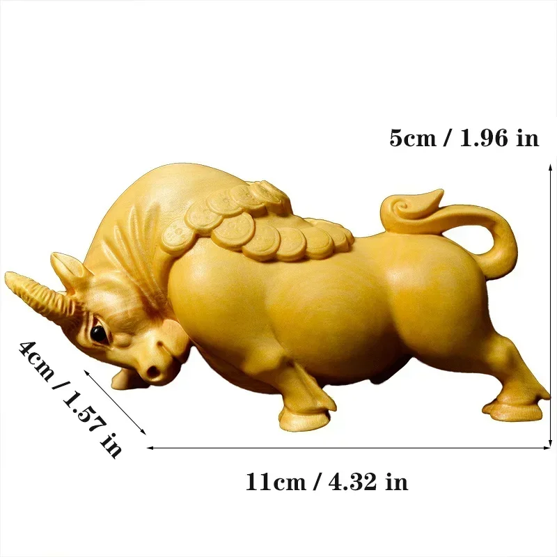 Статуя быка из массива дерева статуя богатства современное искусство ручная