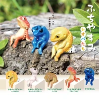 yell gashapon capsule toy edge rest gecko lizard poison dart frog personific sitting animals model gachapon collection ornaments