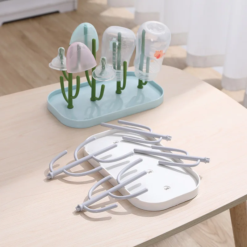 

1pc Small Portable Baby Bottle Drying Rack Nipples Cups Holder Pump Parts Bottle Storage Organizer for Cleaning and Drying