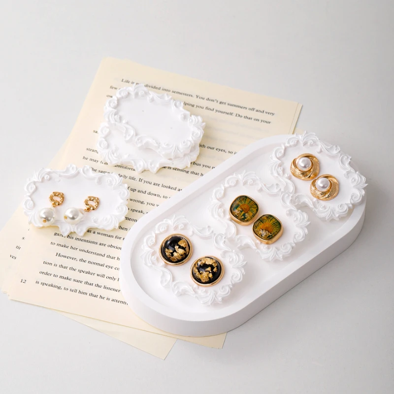 Европейские штукатурные серьги-гвоздики витрина для карт украшение реквизит