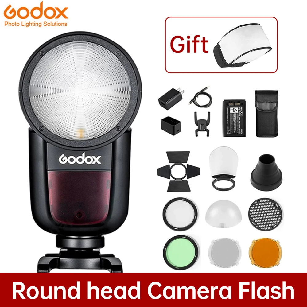 

Godox V1 Flash V1S/V1N/V1C TTL Li-ion Round Head Camera Speedlight Studio Flash For Sony Nikon Canon Fujifilm Olympus Pentax
