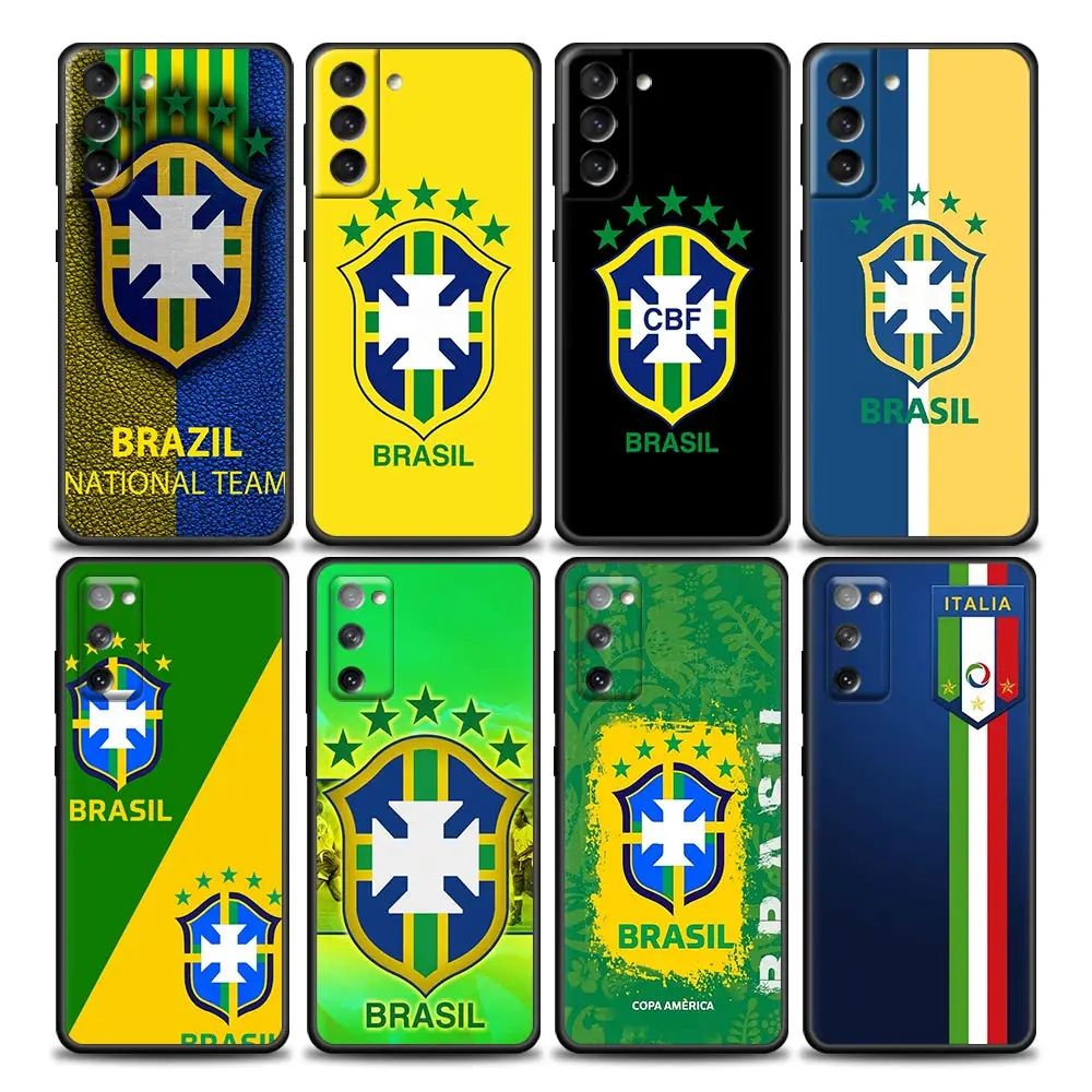 

Funda Phone Case for Samsung Galaxy S22 S8 S9 S10 Lite S10e S21 S20 FE Plus Ultra 4G 5G Case Coque Flag Of Brazil Football Team