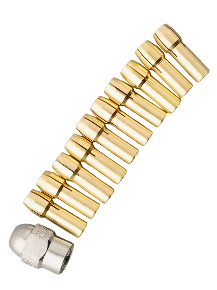 11 шт. латунный сверлильный патрон набор цанговых бит 0 5 мм-3 2 мм держатель гаек с