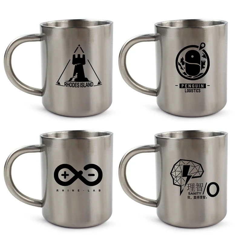 

Fashion Game Arknights Amiya Rhodes Island Coffee Mug Cup Water Cup Daily Stainless steel Men Women Student Cup Xmas Gifts