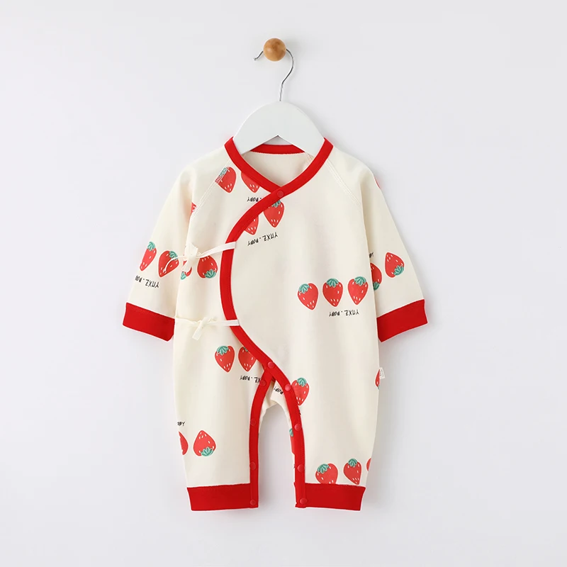 Baby Bodysuit Cotton Long Sleeved Pajamas Newborn Clothes Spring And Autumn Early Summer Birth Male Baby Boneless Ha Clothes Cli