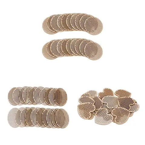 20-компонентная натуральная деревянная подвеска с несколькими отверстиями для вышивки крестом