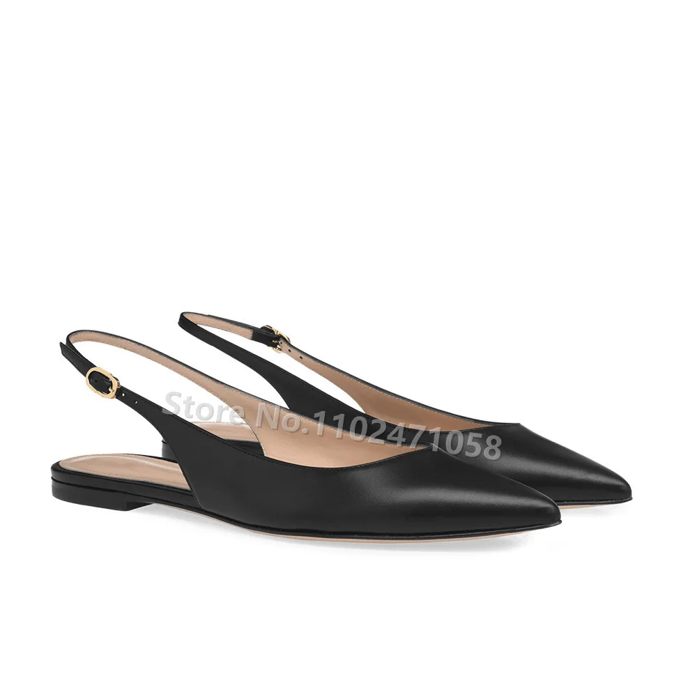 

Sexy Pointed Toe Slingback Women Pumps Fashion Leisure Flats Summer Breathable Casual Ladies Sandals Ankle Buckle Strap Shoes