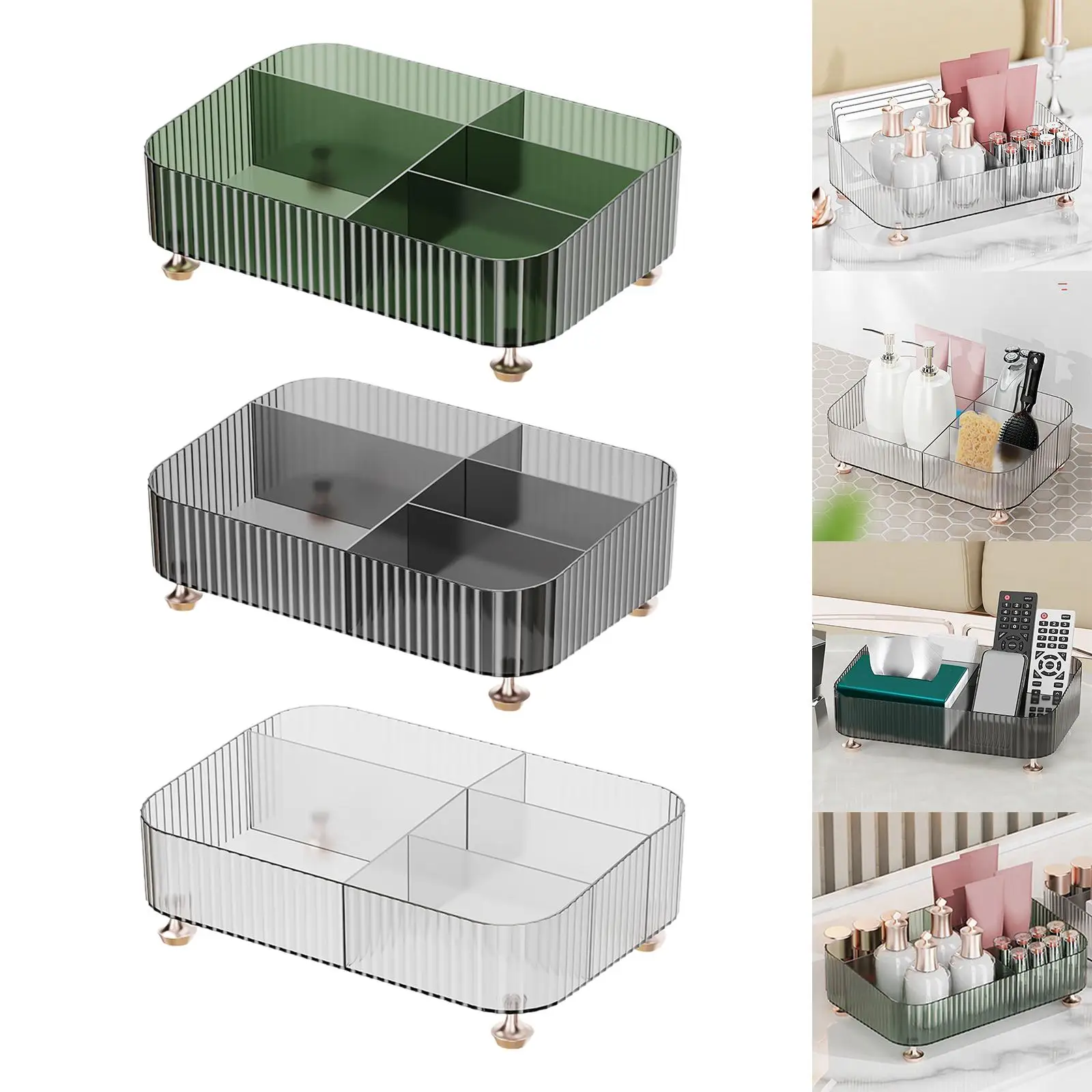 

Desktop Storage with Compartments Display Case for Cosmetic Vanity