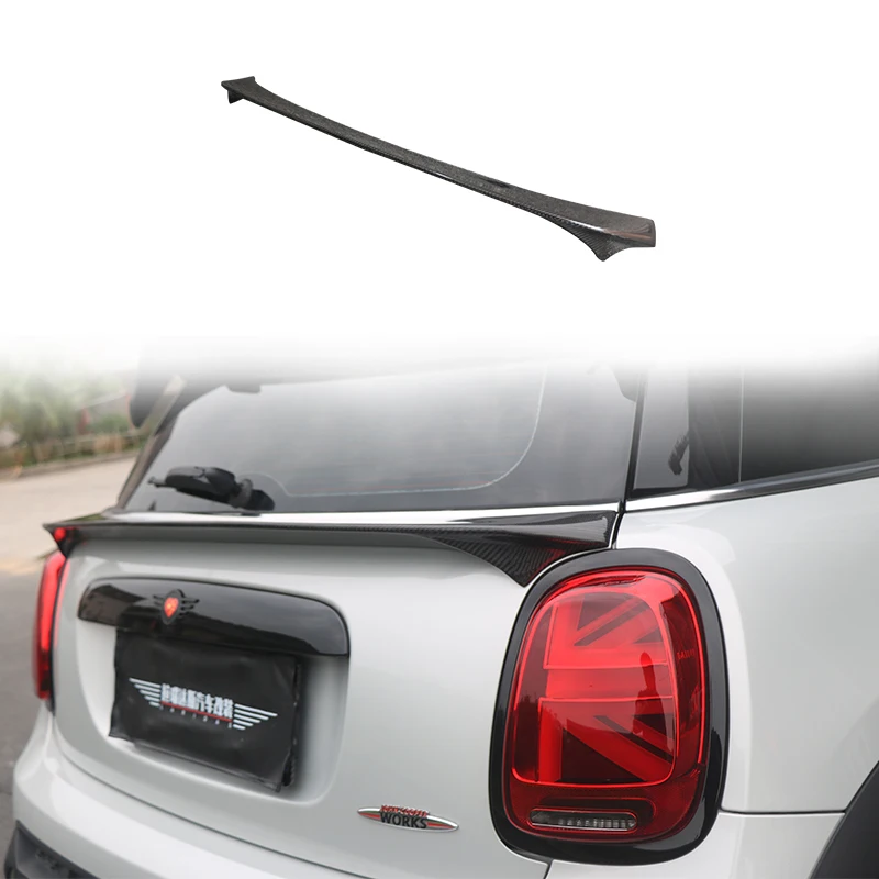 

For Mini Cooper F56 2013-2024 Rear Center Spoiler Lip Wing Carbon Fiber Car Tail Gate Trim Trunk Middle Splitter Flap