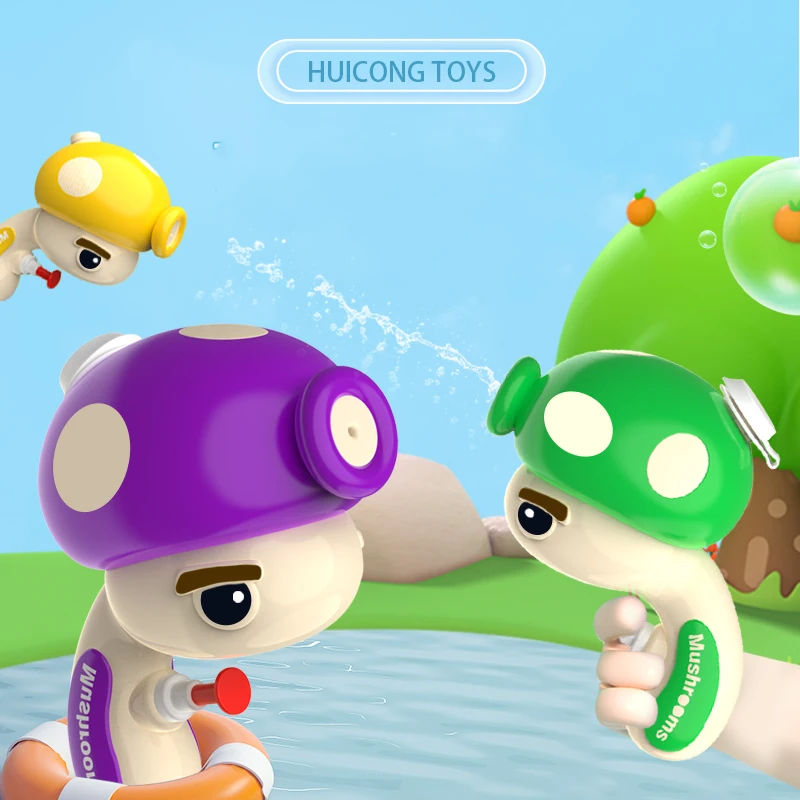 Baby Mushroom Water Gun Outdoor Beach Toys Mini Cute Summer Beach Water Gun Battle Game Seaside Pool Toys Funny Gifts For Kids