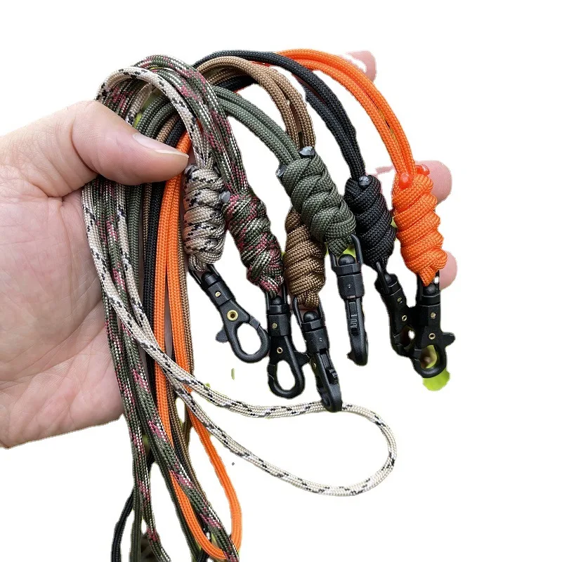 

key Parachute Rope Rotatable Buckle Key Ring High Strength Cord Lanyard Mobile Phone paracord Keychains Lanyard Neck Strap tool