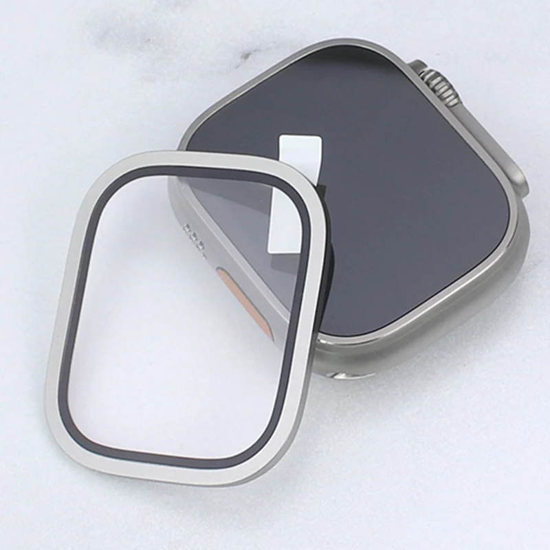 

Screen Protector Tempered Glass for Apple Watch Ultra 49mm Metal Frame Anti-Scratch for IWatch Series Ultra 49 mm Accessories