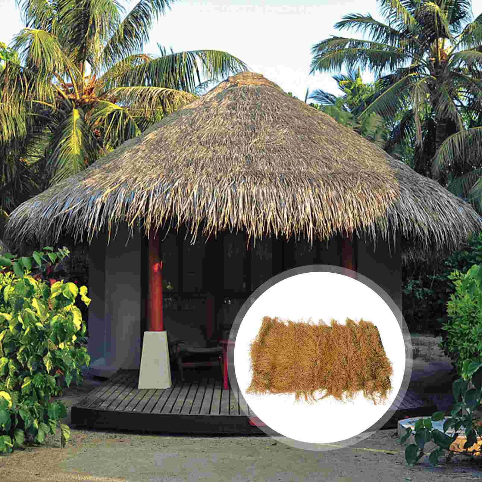 

Mexican Thatch Grass Garden Straw Roof Tiki Bar Artificial Roofing Decorations Hut