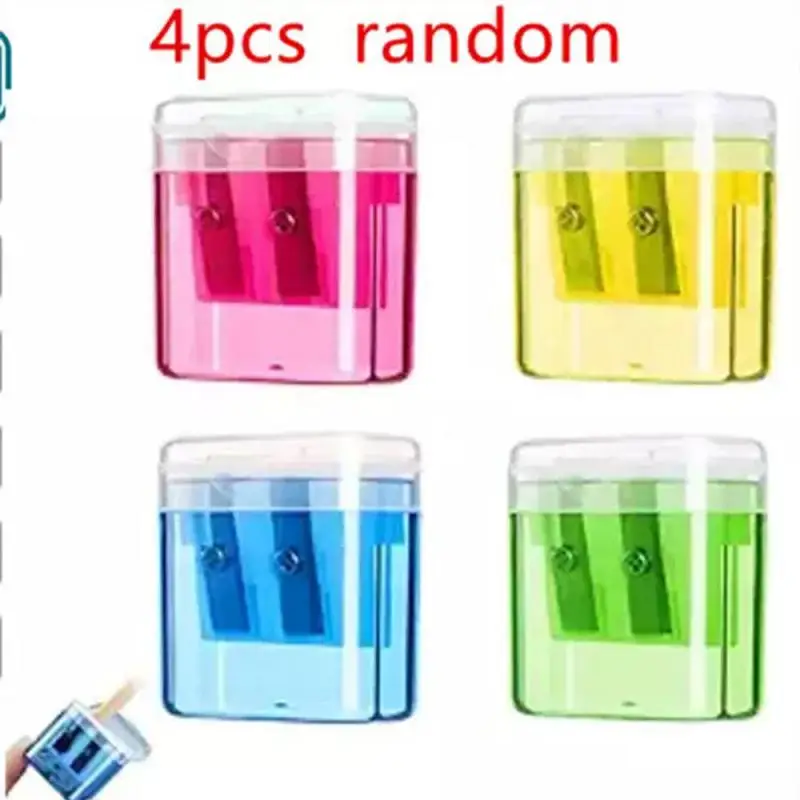 Точилки для олівців Маленькі ручні точилки із подвійним отвором і кришкою Масові