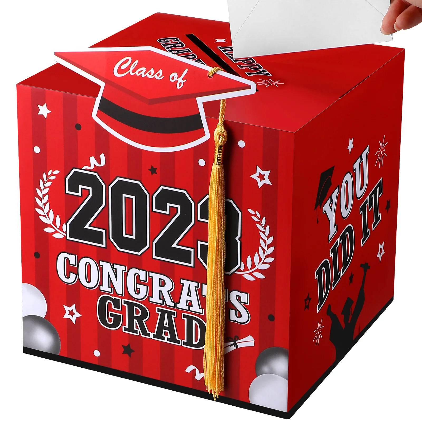 

Box Graduation Grad Party Gift Holder Congrats Graduate Decorations Boxes Supplies Advice Invitation Favors Cap Gradution 2023