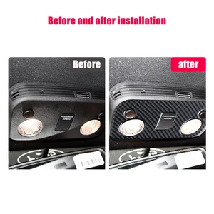 KOQYOX Carbon Fiber Abs Auto Styling Dak Leeslamp Panel Interieur Decor Sticker Cover Voor Ford Mustang 2015 2016 2017 2018 2019