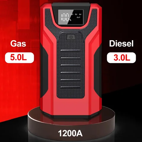 Пусковое устройство GKFLY для автомобиля, портативное пусковое устройство для бензинового и дизельного двигателя, внешний аккумулятор для автомобильного аккумулятора 1200 а, пусковое устройство для зарядки аккумулятора