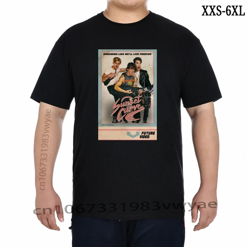 

Закат КРИВЫЙ концерт Vhs постер футболка 100% чистый хлопок большой размер Julie And The Phantoms Jatp закат кривая фотосессия