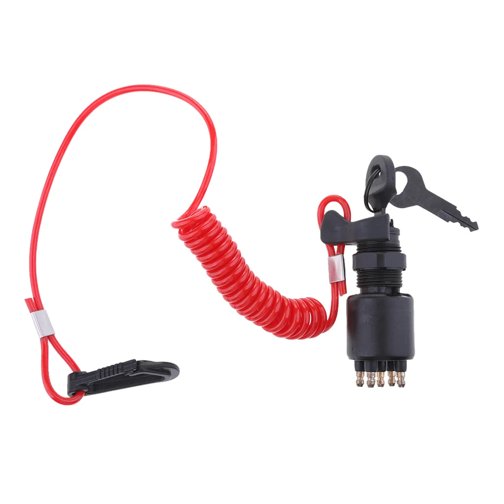 

1 компл. Переключатель ключа зажигания и предохранительный шнурок стартер зажигания лодки