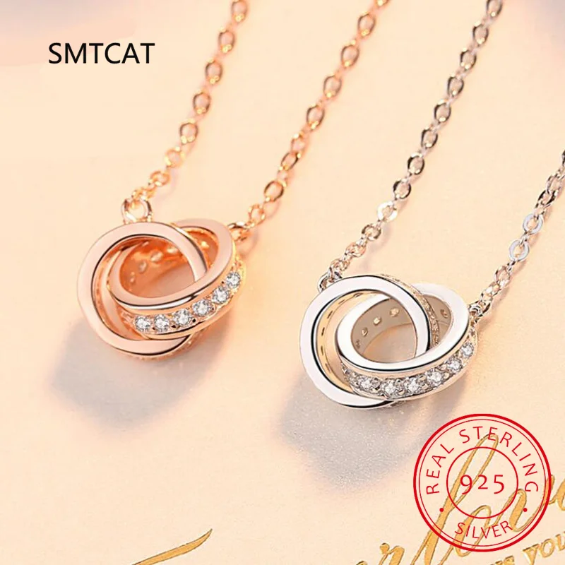 Женский кулон из серебра 925 пробы с круглым замком |