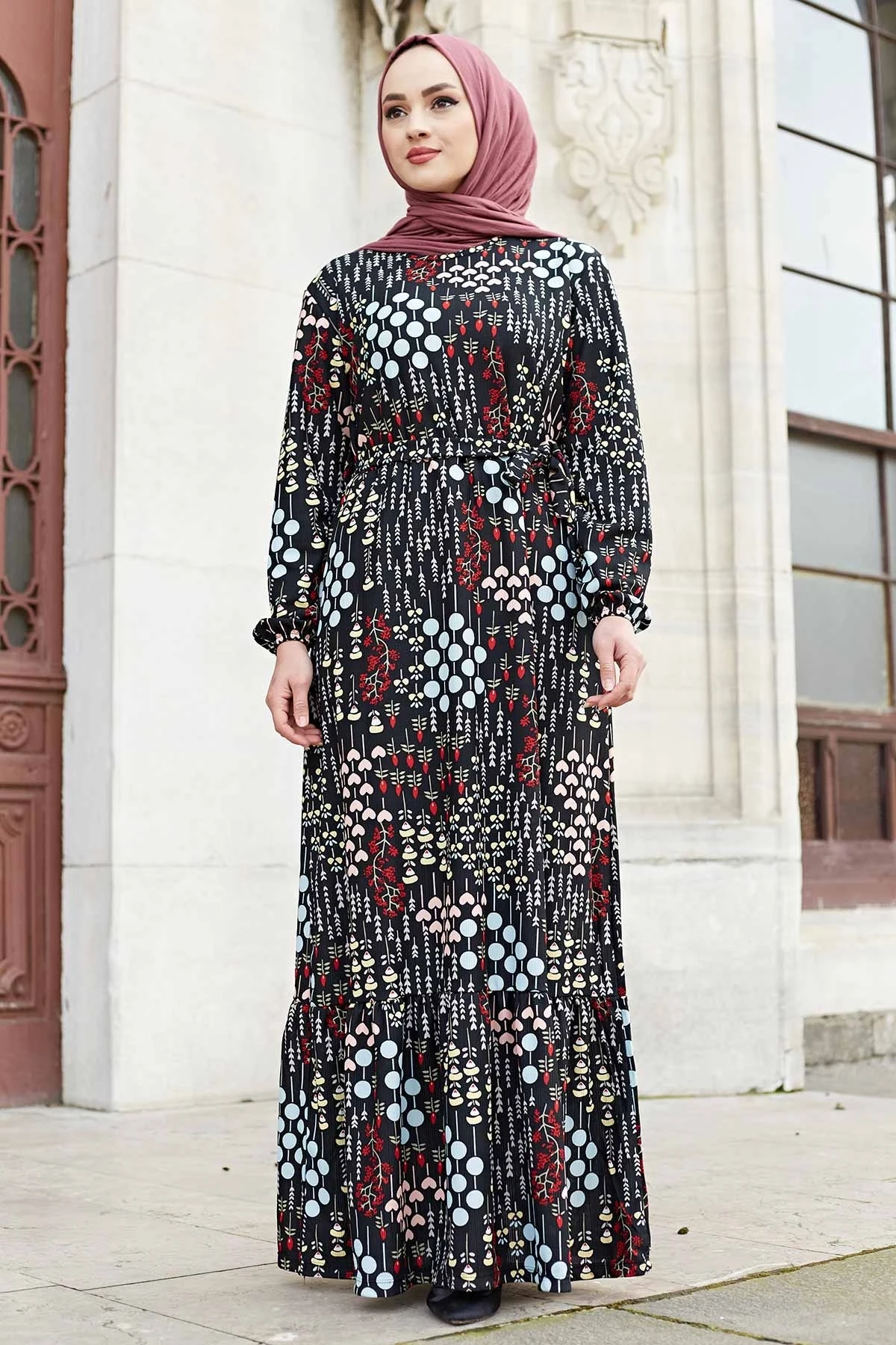 Женское платье с рисунком Кемерли, платья для женщин, кафтан, абайя, женское длинное мусульманское платье, цвет турецкий