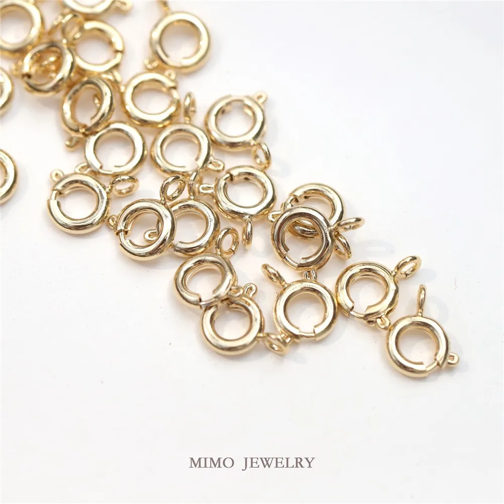 Медная позолоченная базовая универсальная пружинная пряжка QQ Пряжка Браслет