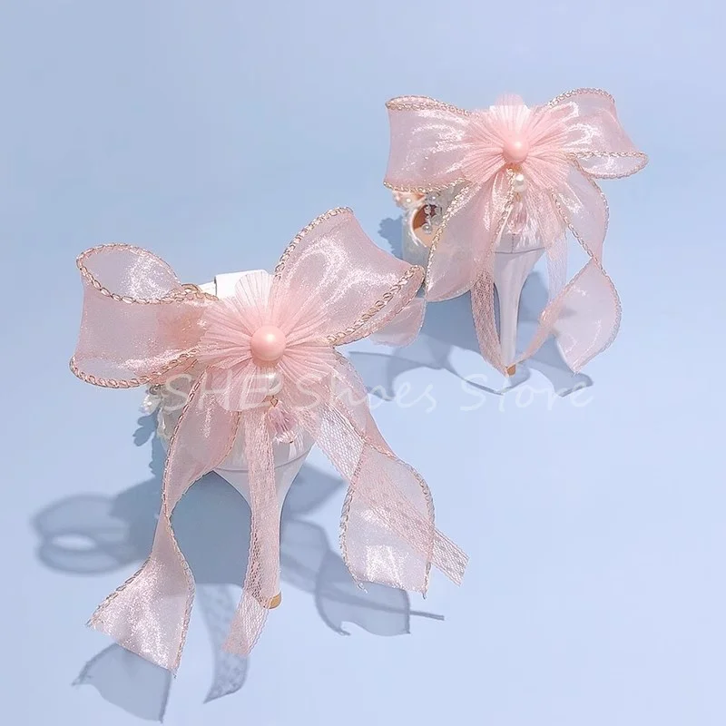 Женские босоножки с жемчужинами свадебные туфли одним ремешком цветами