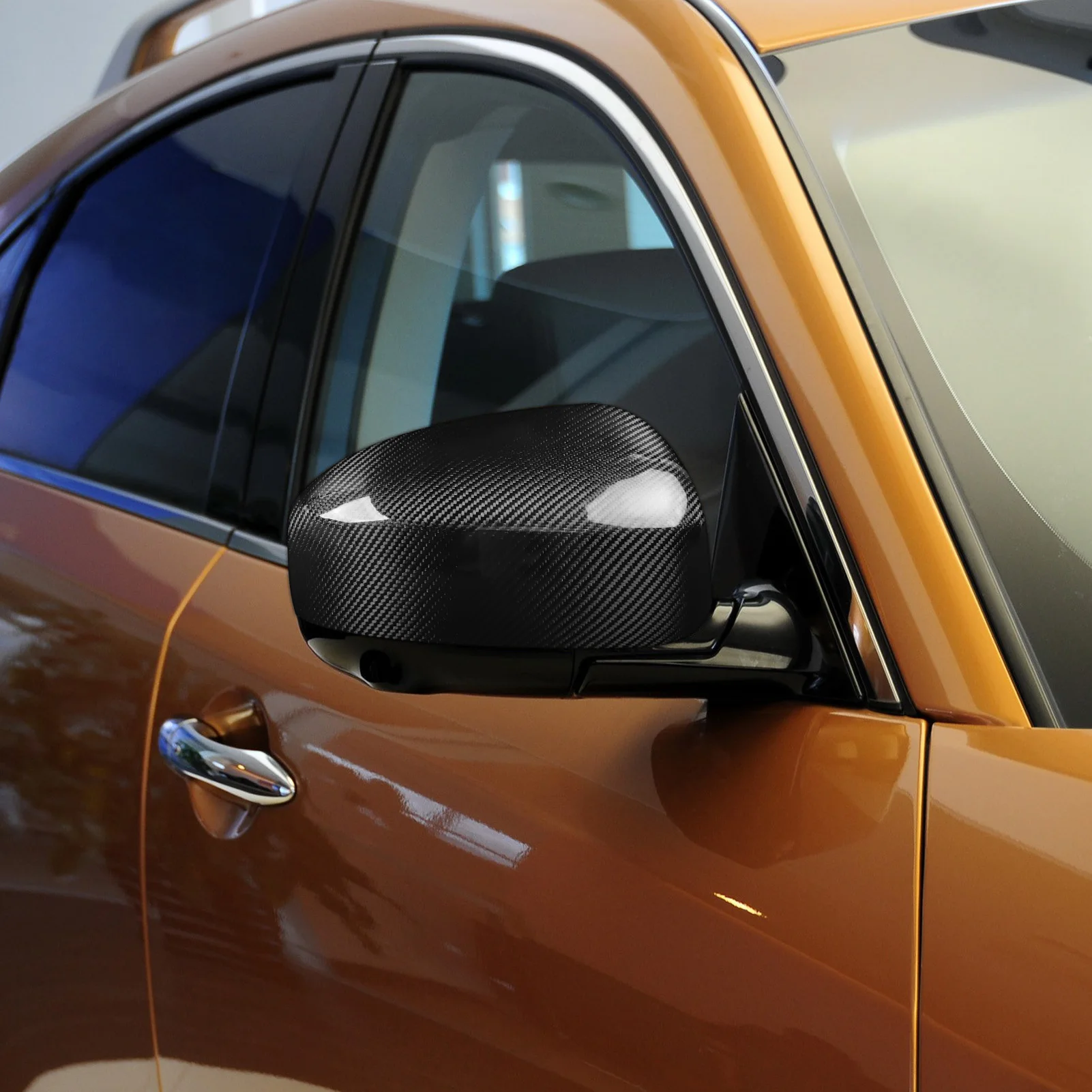 Фото Для Infiniti QX70, FX35, FX37, EX25, EX35 2009-2013: накладки на зеркала заднего вида из карбона, автомобильные аксессуары №2