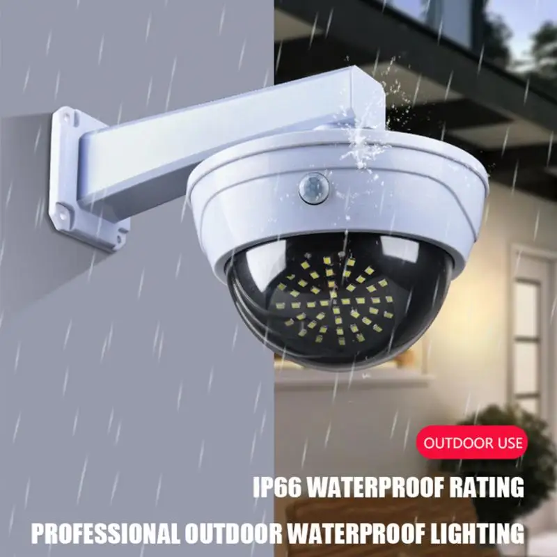 

Solar Powered Fake Security Camera Shape Solar Light PIR Motion Sensor Detection Lights Home Office Shop Garage Outdoor Tools