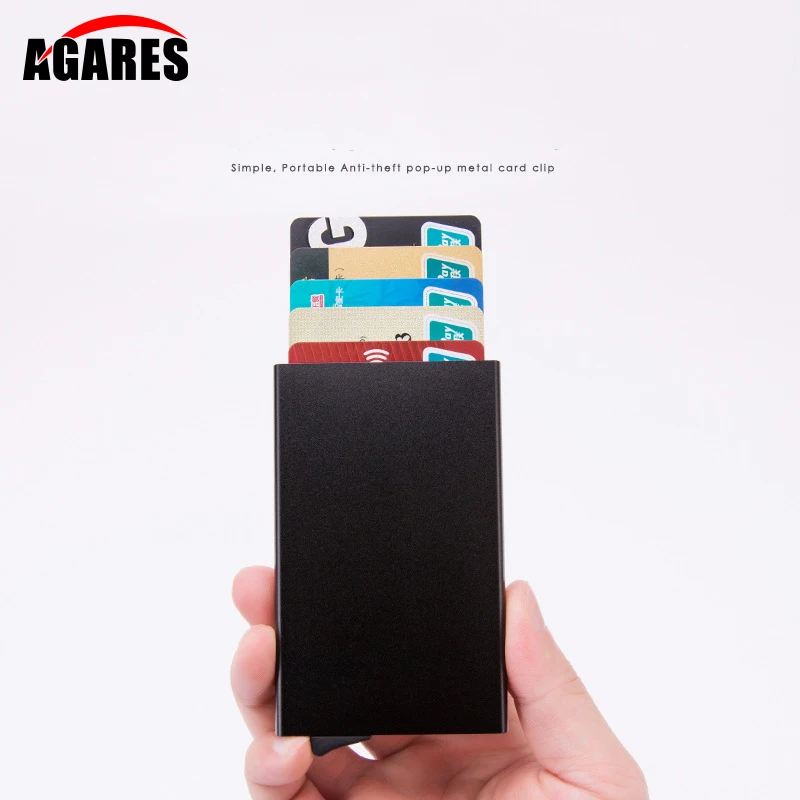 Смарт-кошелек тонкий чехол с идентификационной картой и RFID Автоматический