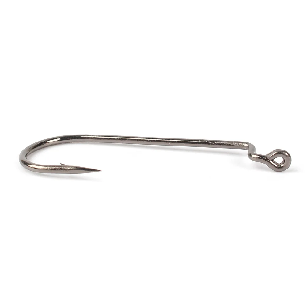 10 Pcs 2.8/3.5/4/4.5 cm High-carbon Steel Barbed Fishhooks Narrow Web Crank Hook With Long handle Silver Barb For Sea Bass |