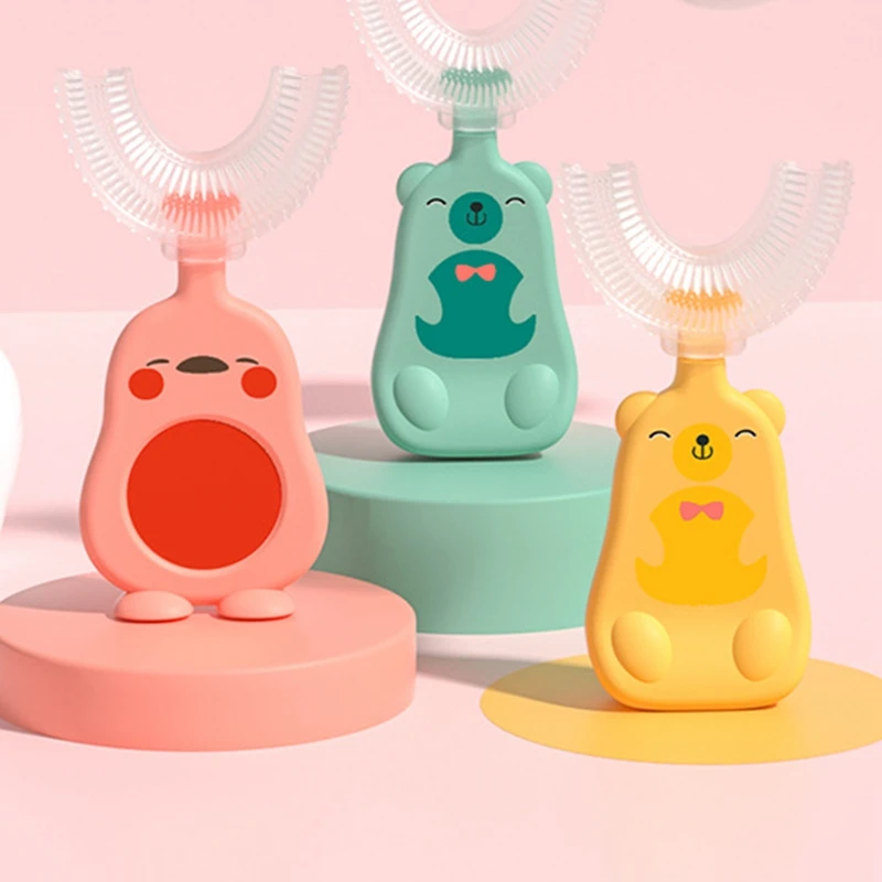 

Kids Soft Silicone Training Toothbrush Baby Children Dental Oral Care Tooth Brush Tool Baby Kids U Shape Toothbrushes for Babies