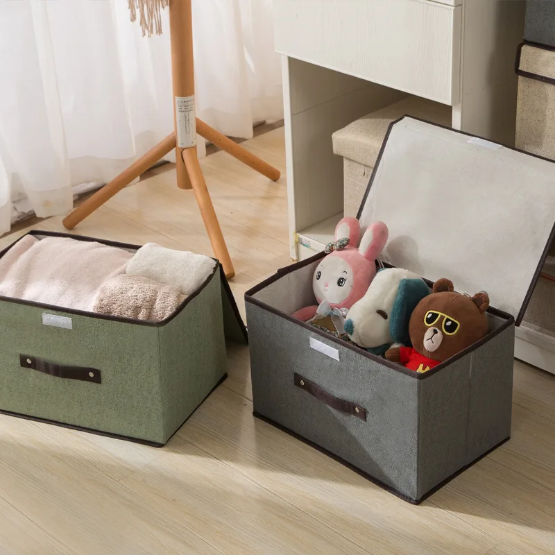 

Fold Non-woven Fabric Storage Box Gray Home Supplies Clothing Kid Toy Storage Organizer Cosmetics Storage Organizer Storage Box