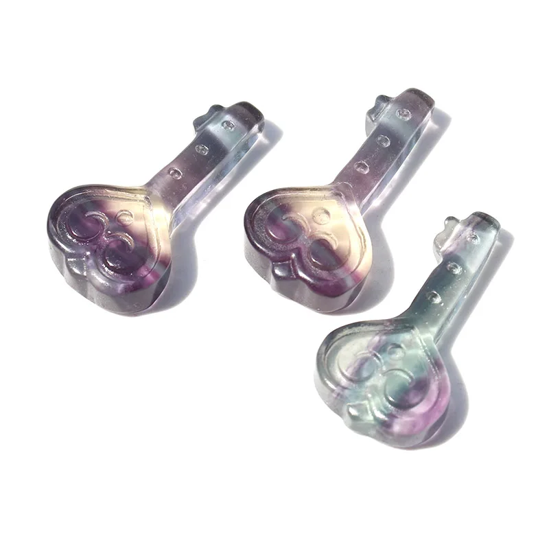 

1 Pcs Natural Rainbow Fluorite Crystal Key Crystal Craft