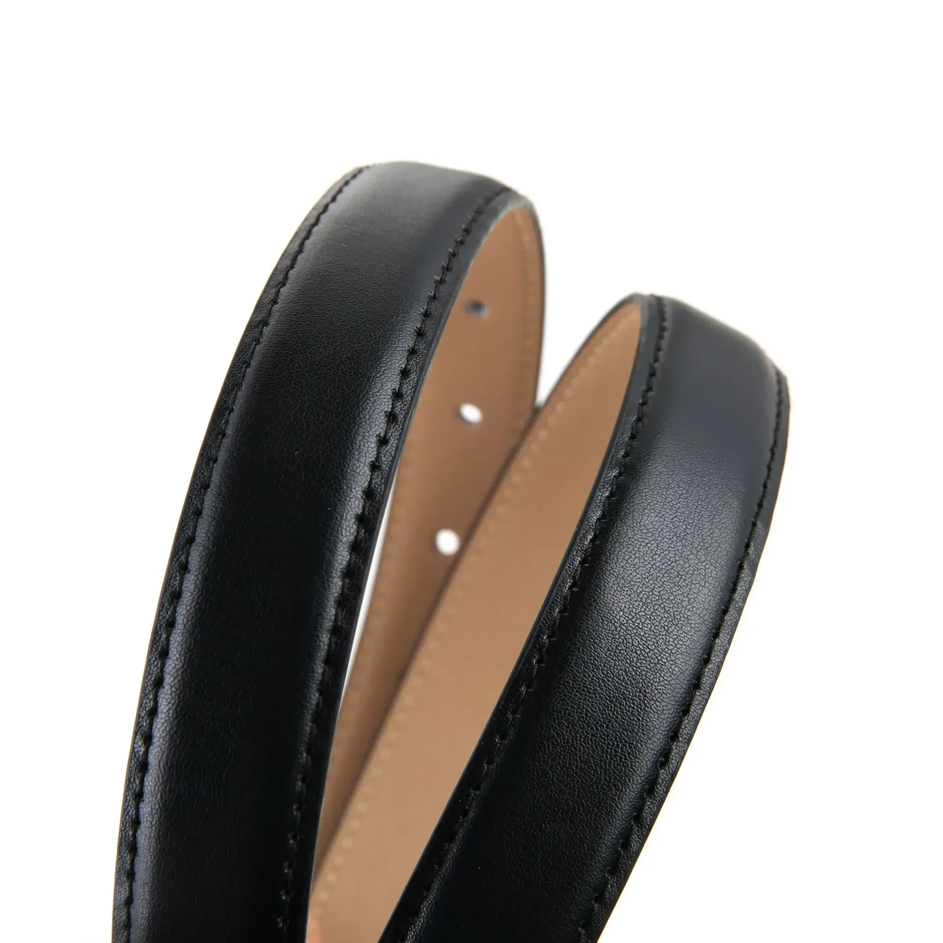 Женский ремень из воловьей кожи с квадратной пряжкой