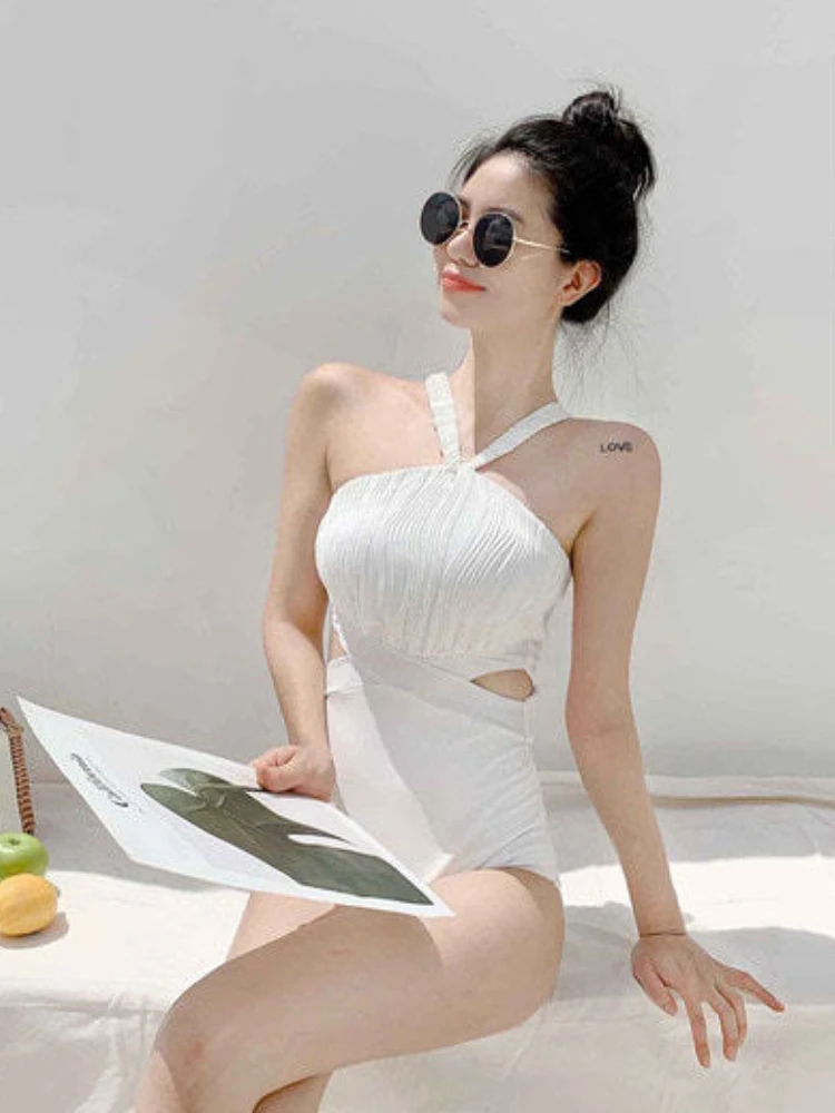 

Bathing Suit Women2023 Summer New Spring Beachwear One-piece Swimsuit Lady Elegant Hollow Out Sexy Bikini Swimsuit Conservative