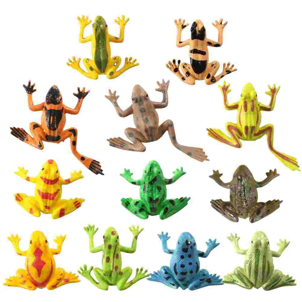 

Frog Toy Frogs Figurines Mini Toys Figure Miniature Realistic Statue Animals Figures Simulation Model Lifelike Decorations Prize