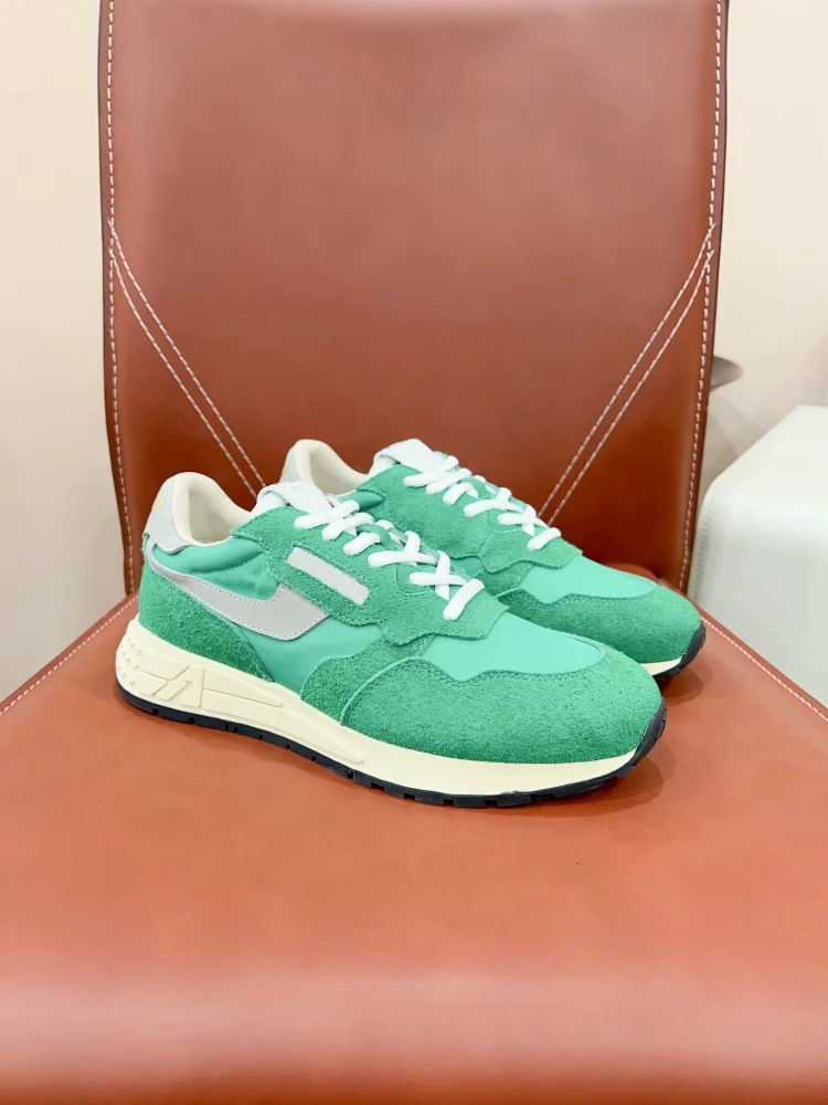 Euro-American 2024 Spring Autumn New Color collage White shoes leather plate. plate sole Fashion couple Women's Sports and Leisure