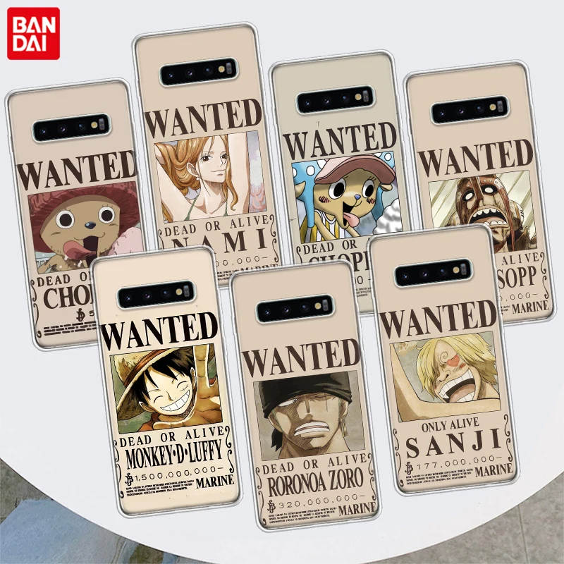 

Anime Luffy Wanted One Piece Phone Case For Samsung Galaxy S10 Plus S20 FE S21 S22 Ultra S10E S9 S8 + S7 Edge J4 Housing Shell