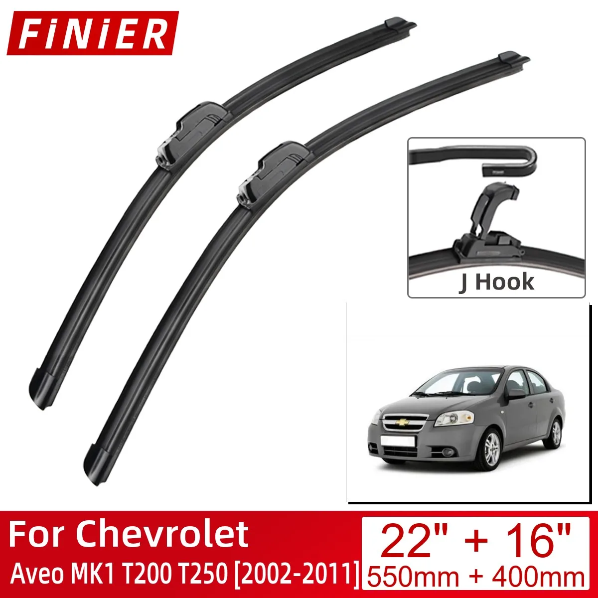 

Щетки стеклоочистителя для Chevrolet Aveo MK1, T200, T250, 2002-2011, 22 дюйма + 16 дюймов, автомобильные аксессуары, щетки стеклоочистителя переднего стекла, ст...