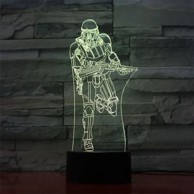Фото Набор USB-ночников STAR WARS, светящийся белый Дарт Вейдер, черный робот Йода, комплект для создания атмосферы у кровати. №2
