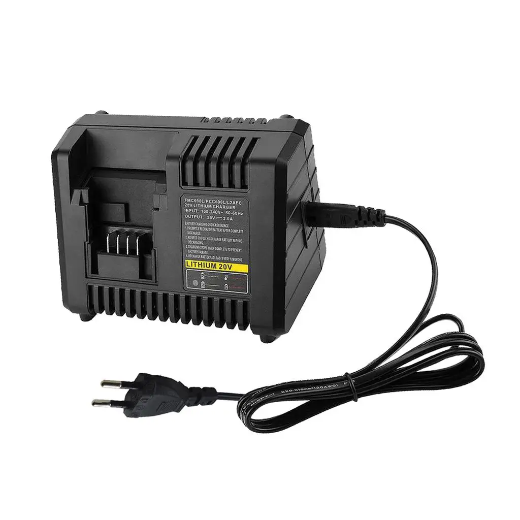 

Зарядное устройство для аккумулятора 20 в для Black & Decker cable Stanley, штепсельная вилка европейского стандарта