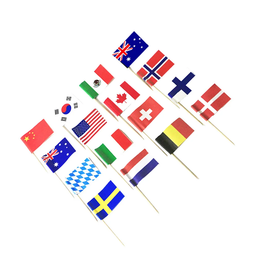 

Flags World Flag Country Partythe Decoration Nations Tiny Different Decorations Toothpicks Miniature Celebration Competitions