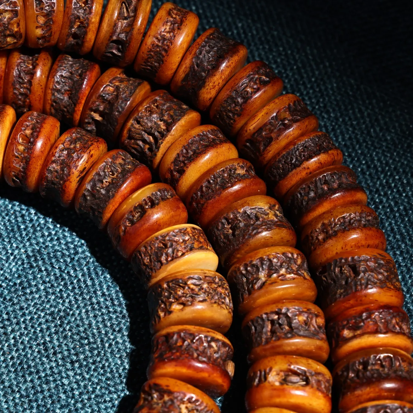 27-дюймовая коллекция тибетского храма старая натуральная кость габалы 108 бусин