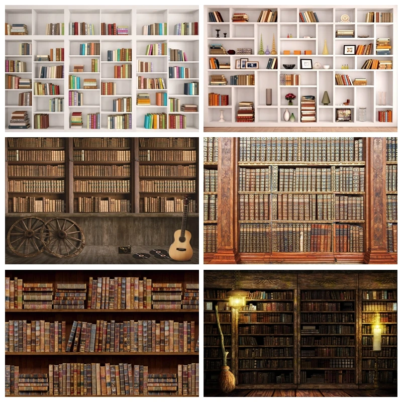 Ретро фон-книжная полка книга назад в школу фотография ребенка Градуированный