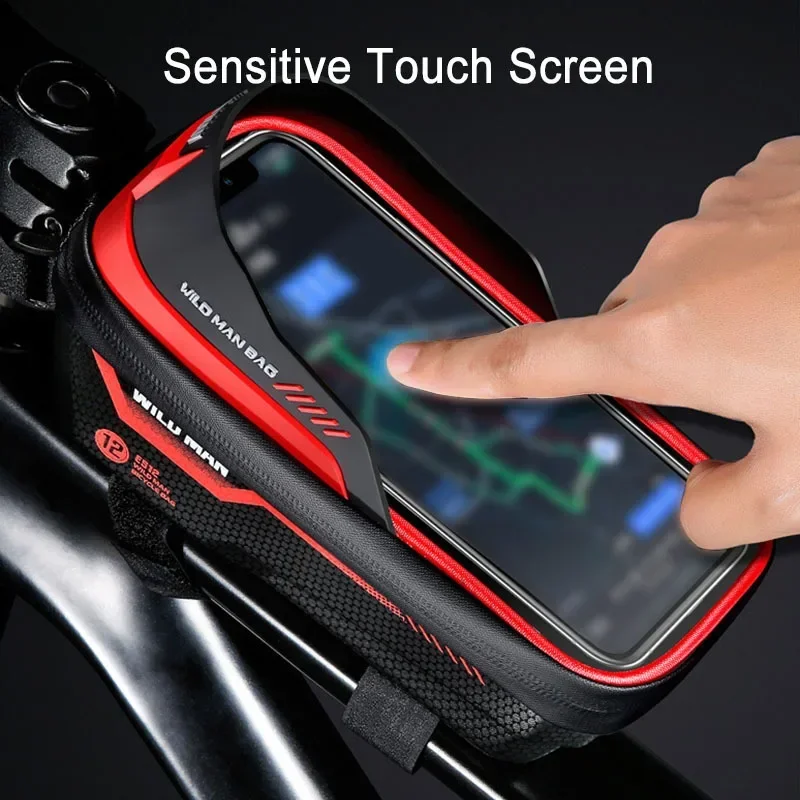 Сумка на переднюю раму велосипеда WILD MAN водонепроницаемая велосипедная сумка