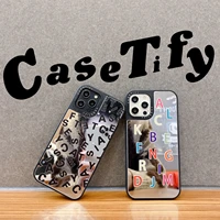 fashion alphabet mirror phone cases for iphone 13 12 11 pro max xr xs max 8 x 7 se 2020 couple silicone anti drop soft cover