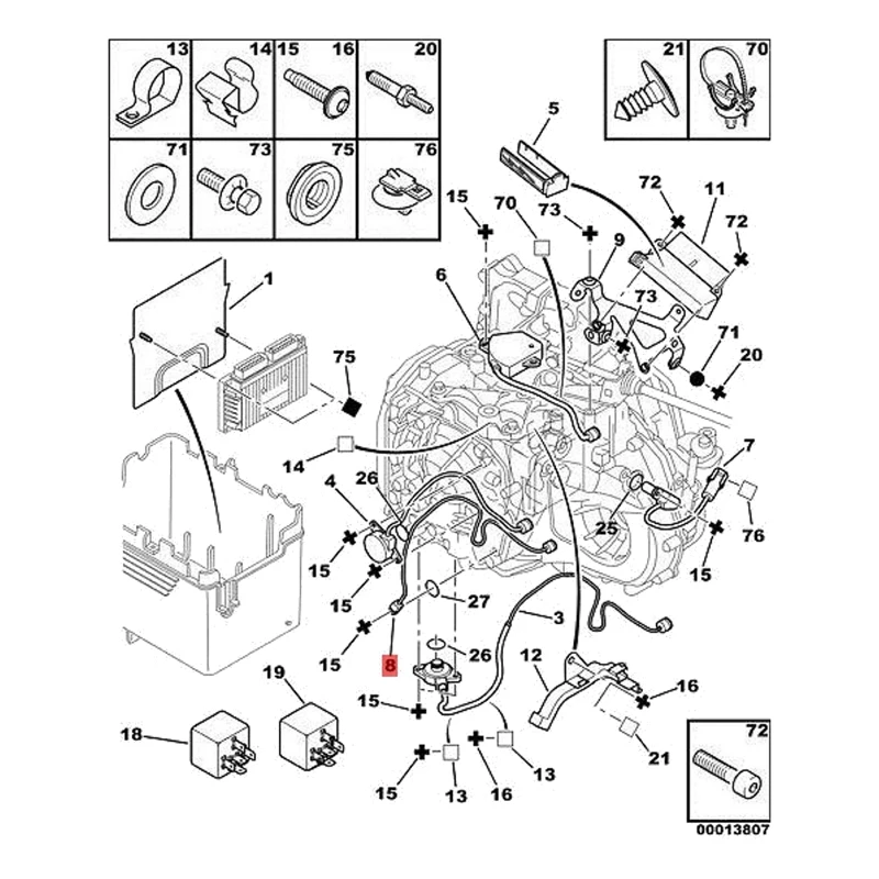 Датчик Оборотов коробки передач для Peugeot 206 Citroen C5 Renault 4-скоростная автоматическая