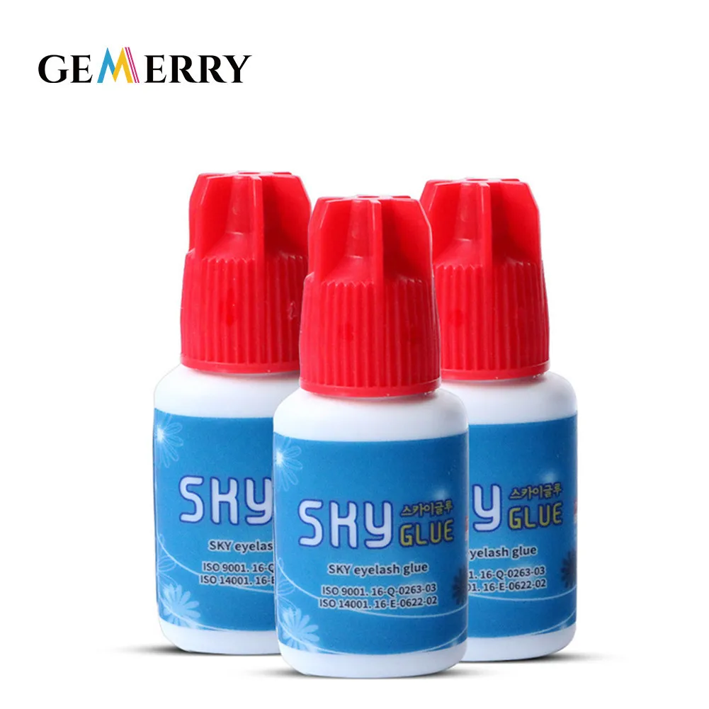 Клей для наращивания ресниц Sky S + 3 и 5 шт. клей накладных сильный удержания 7 недель